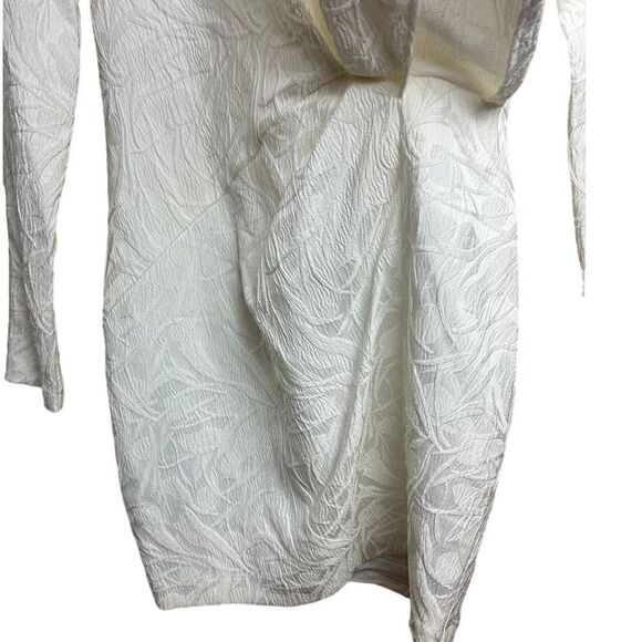 One33 Social Light Ivory Fringe Jacquard Dress NWT Sz. 6 - Picture 6 of 9